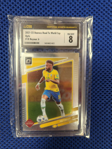 Neymar Jr 1x Graded Sports Card Single (In Brazilian CBF National Jersey) (CSG Graded 8 to 8.5) (Randomly Selected, May Not Be Pictured)