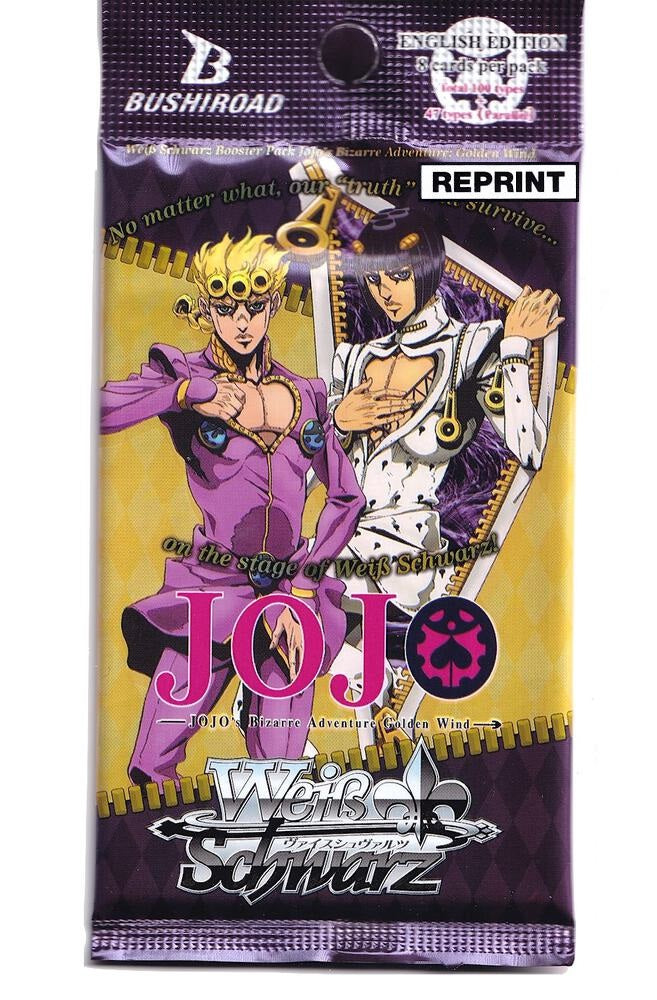 weiss schwarz jojo booster box Schwarz: Jojo's Bizarre Adventure: Golden Wind Pack (Rep – A & C Games Choose Product(s):SUPREME BUNDLE: Physical Cards + Canvas + Blanket Carton toppers4 English Edition Marnie Rainbow Trainer Card GAME_POKEMON