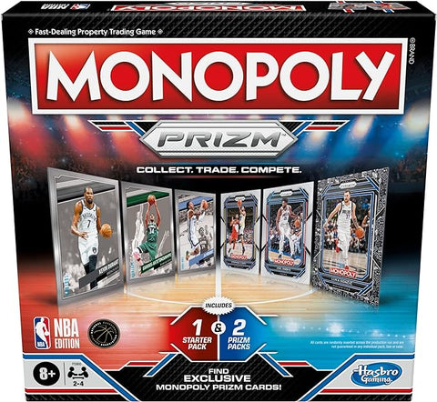 Monopoly Prizm: NBA Edition Board Game With Panini Prizm NBA Trading Cards