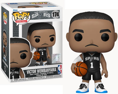 Funko POP! Basketball: San Antonio Spurs Black Jersey - Victor Wembanyama #174 Vinyl Figure