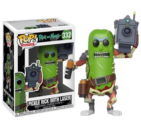 Funko POP! Animation: Rick and Morty - Pickle Rick (With Laser) #332 Vinyl Figure (Box Wear)