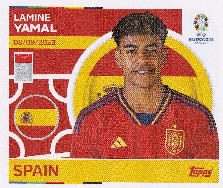 Cromo Lamine Yamal - Sticker Nº383 Colección World Class 2024/2025 Selección España Cromo Lamine Yamal - Sticker Nº383 Colección World Class 2024/2025 Selección España