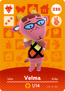 230 Velma Authentic Animal Crossing Amiibo Card - Series 3