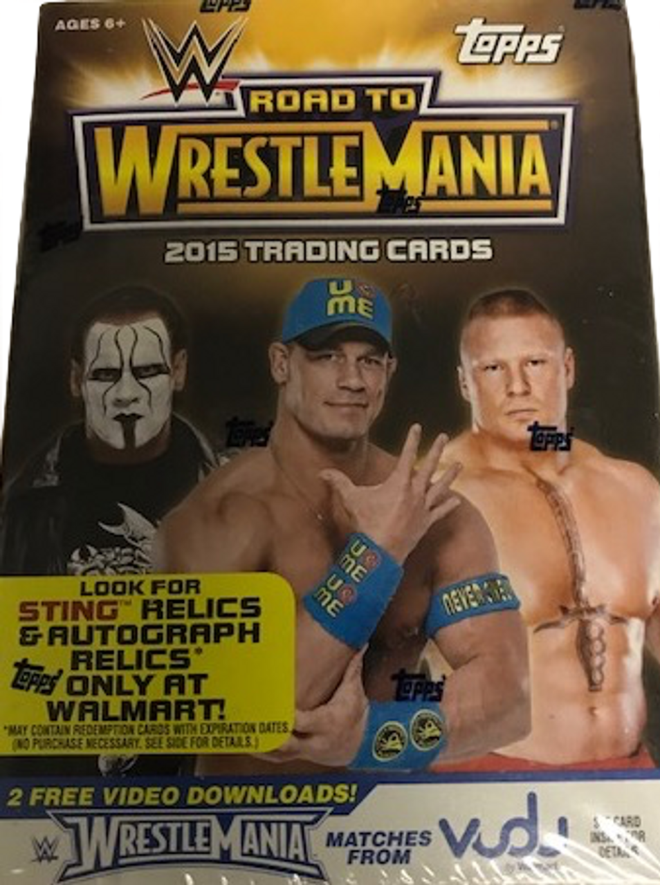 2015 Topps WWE Wrestling Road to WrestleMania Blaster Box - Walmart Exclusive (10 Packs Per Box)