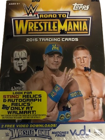 2015 Topps WWE Wrestling Road to WrestleMania Blaster Box - Walmart Exclusive (10 Packs Per Box)