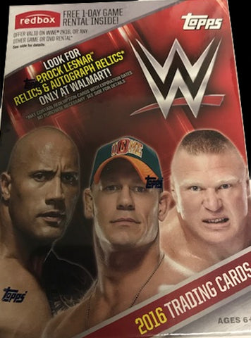 2016 Topps WWE Wrestling Blaster Box - Walmart Exclusive (10 Packs Per Box)