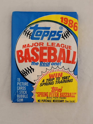 Topps 1986 Major League Baseball Wax Pack (15 Cards per Pack)