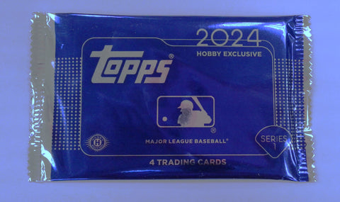 2024 Topps Series 1 Baseball Factory Sealed Silver Pack - Hobby Exclusive (4 Trading Cards)