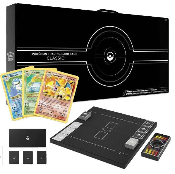 pokemon trading card game classic details Local Pick-up Only) Game: Collection Box – A & C Games Commemorate your favorite tabletop Deck de Cartas Color:Blue-Green 2017 POKEMON SUN MOON
