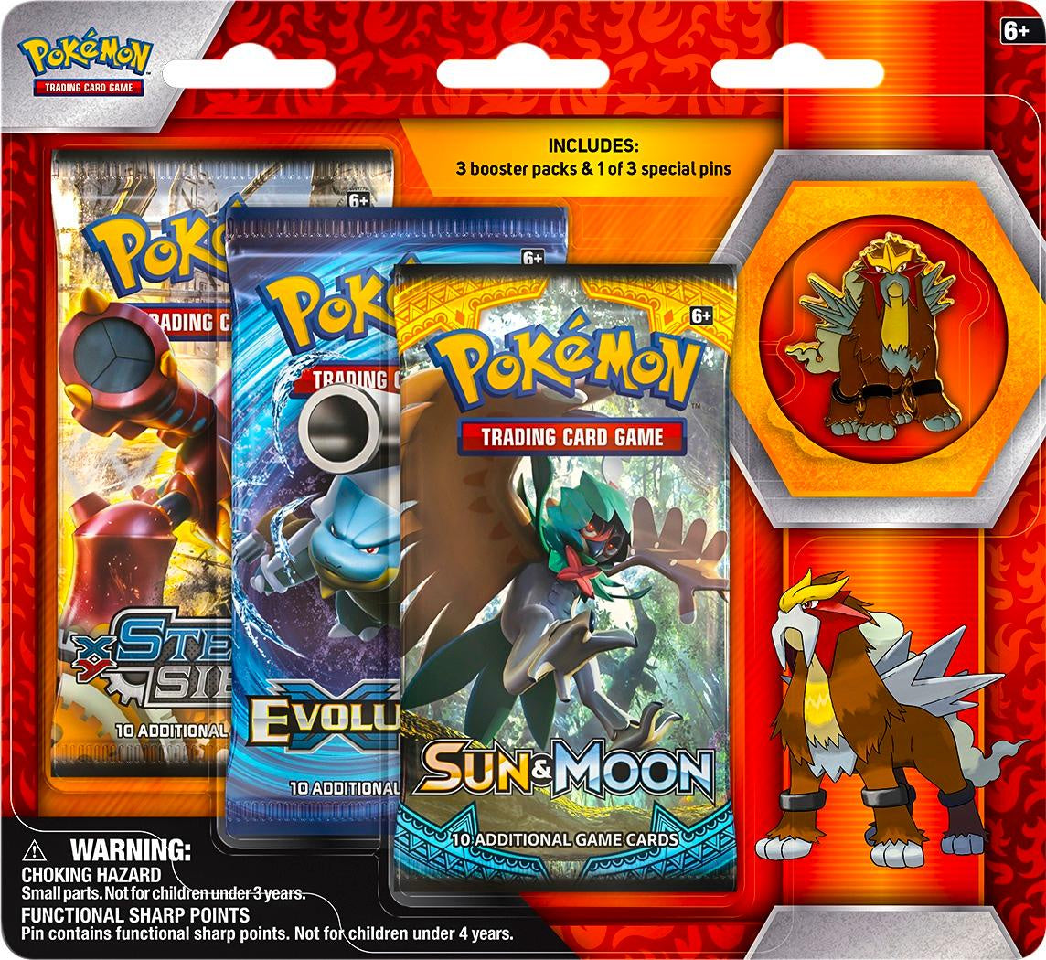 Pokemon - Legends of Johto 3 Pack Blister Collector's Pin Pack