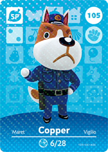 105 Copper SP Authentic Animal Crossing Amiibo Card - Series 2