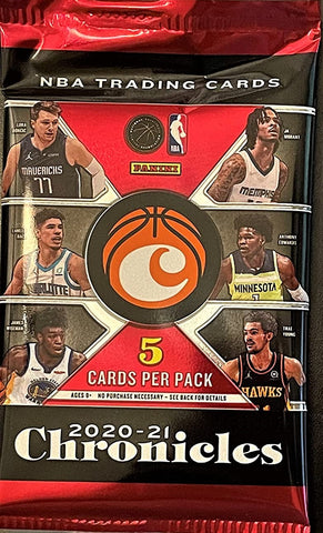 2020-21 Panini Chronicles NBA Basketball Blaster Pack (5 Cards Per Pack)
