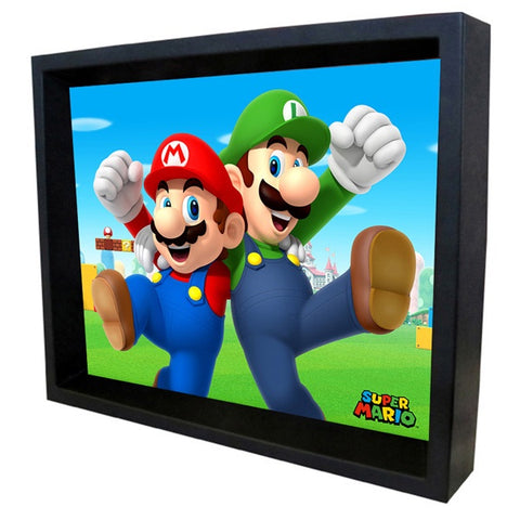 Super Mario Mario & Luigi Brothers 3D Lenticular Shadowbox Art [Pyramid]