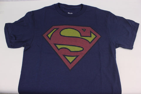Superman - Logo Faded Men's Navy Tee T-shirt