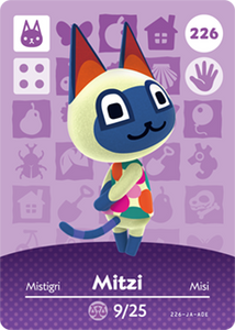 226 Mitzi Authentic Animal Crossing Amiibo Card - Series 3