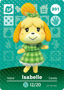 301 Isabelle SP Authentic Animal Crossing Amiibo Card - Series 4