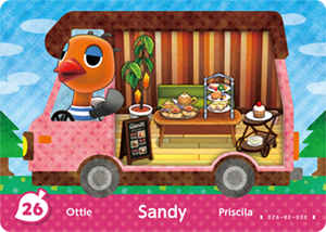 #26 Sandy - Authentic Animal Crossing Amiibo Card - New Leaf: Welcome Amiibo Series