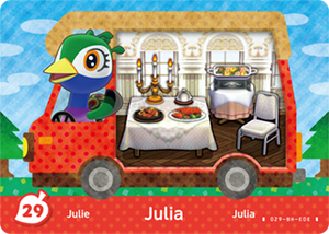 #29 Julia - Authentic Animal Crossing Amiibo Card - New Leaf: Welcome Amiibo Series