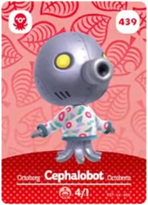 439 Cephalobot Authentic Animal Crossing Amiibo Card - Series 5