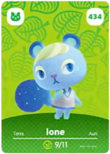 434 Ione Authentic Animal Crossing Amiibo Card - Series 5