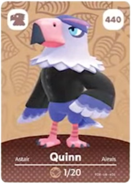 440 Quinn Authentic Animal Crossing Amiibo Card - Series 5