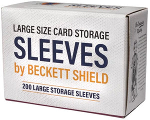 Beckett Shield - Large Size Card Storage Sleeves Semi-Rigid Storage 2.5" x 3.5" - 200CT