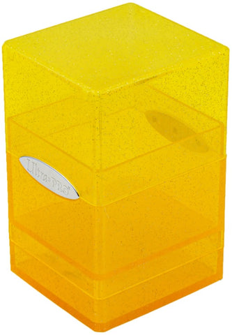 Ultra Pro Satin Tower Glitter Deck Box 100+ - Yellow