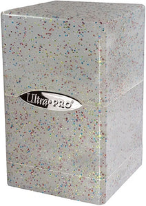 Ultra Pro Satin Tower Glitter Deck Box 100+ - Clear