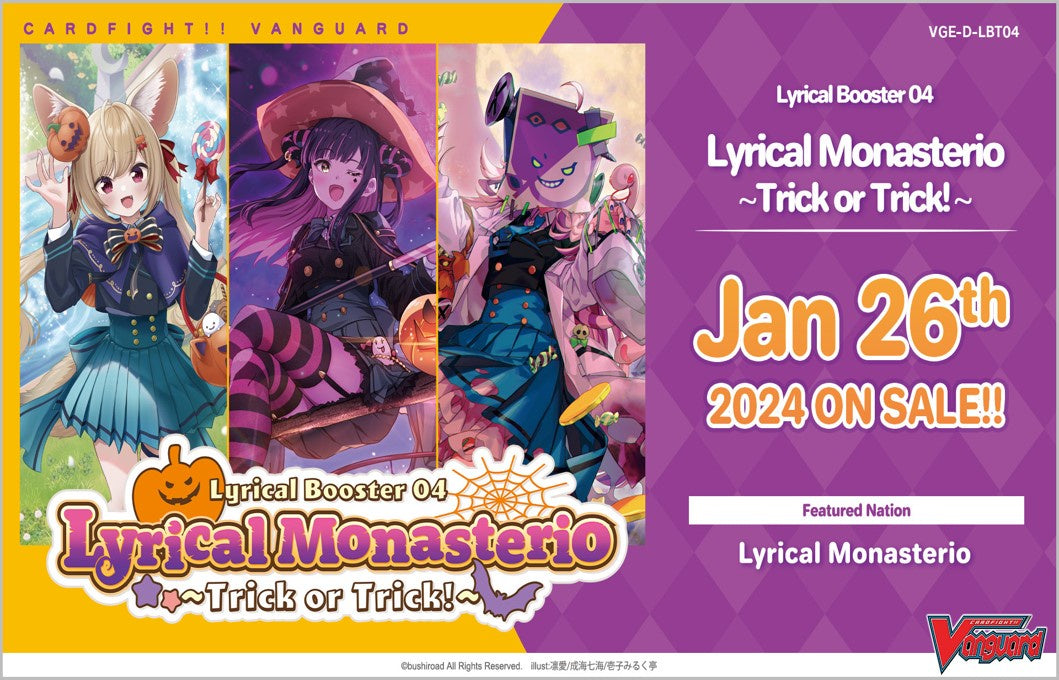 lyrical monasterio booster box Cardfight!! Vanguard Lyrical Booster 04: Lyrical Monasterio Trick or T – A  & C Games