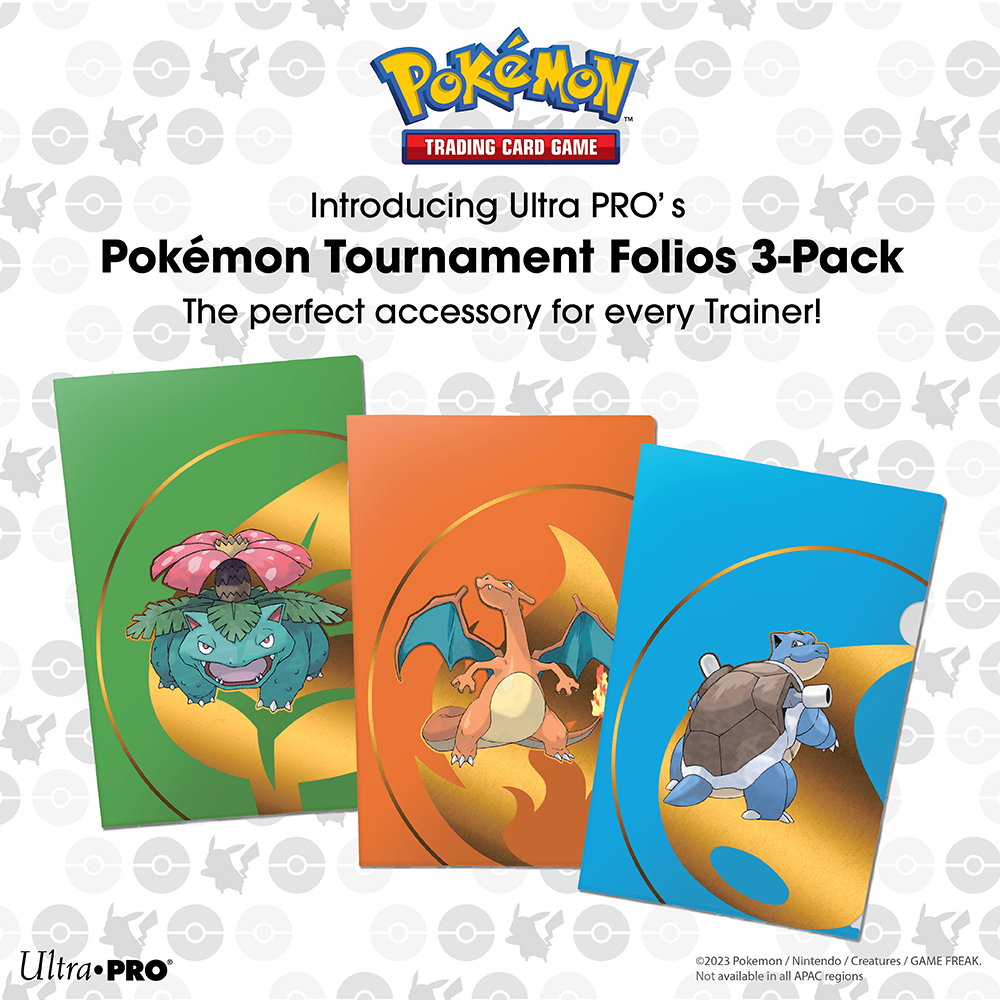 Ultra Pro: Pokemon Tournament Binder Folio 3-Pack (Charizard, Blastois – A  & C Games