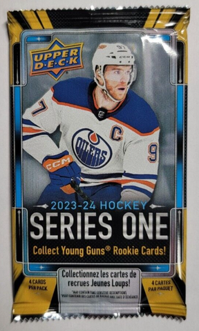 2023-24 Upper Deck Hockey Series 1 Mini Pack (4 Cards Per Pack)