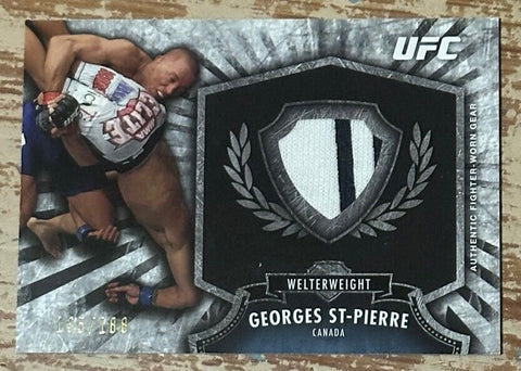 2012 Topps UFC Bloodlines Georges St-Pierre Authentic Fighter-Worn Gear Relic Card #/188
