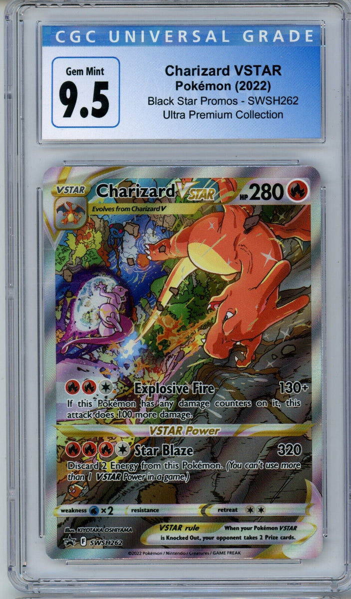 Charizard VSTAR - Black Star Alternate Art Promo Card - SWSH262 - CGC A & C Games Charizard VSTAR - Black Star Alternate Art Promo Card - SWSH262 - CGC A & C Games