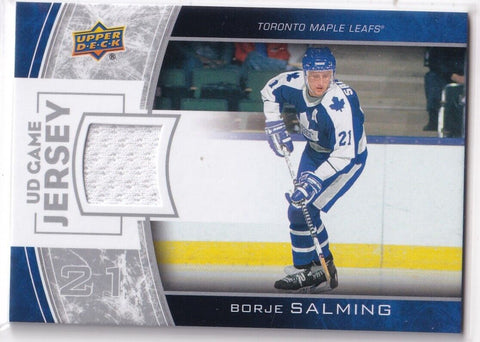 Borje Salming - Toronto Maple Leafs - Game-Used Worn Swatch Relic Jersey Memorabilia Card - NHL Hockey - Sports Card Single (Randomly Selected, May Be Different Card then Pictured)