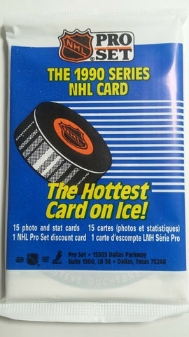 1990-91 Pro Set Series 1 NHL Hockey Wax Pack (15 Cards a Pack)