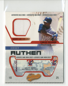 Carlos Delgado - Toronto Blue Jays - Game-Used Worn Swatch Relic Jersey Memorabilia Card - Sports Card Single (Randomly Selected, May Not Be Pictured)