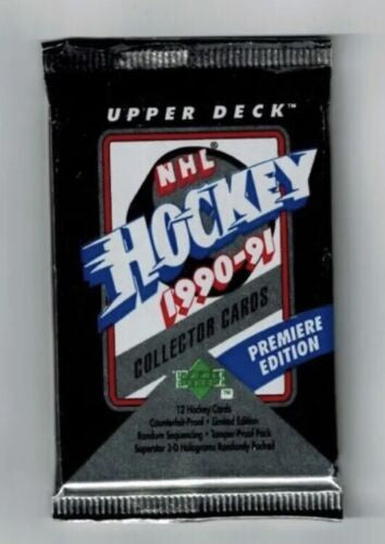 1990-91 Upper Deck Low Number Series NHL Hockey Pack (12 Cards Per Pack)
