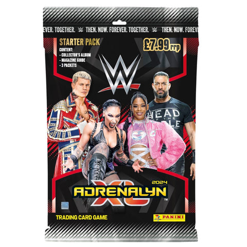 2024 Panini Adrenalyn XL WWE Cards – Starter Pack (Album, 3 Packs and Guide)