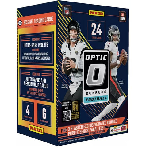 2024 Panini Donruss Optic Football Blaster Box (Purple Shock Parallel Exclusives)