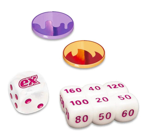 Pokemon Scarlet & Violet: White Flare Dice and Damage Counters Only