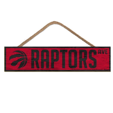 Toronto Raptors Ave - Wood Sign With Rope