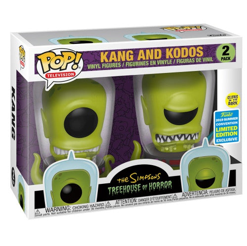 Funko POP! Television: The Simpsons Treehouse of Horror - Kang and Kodos 2-Pack Exclusive Glows in the Dark Vinyl Figure (Pre-owned, Box Wear)