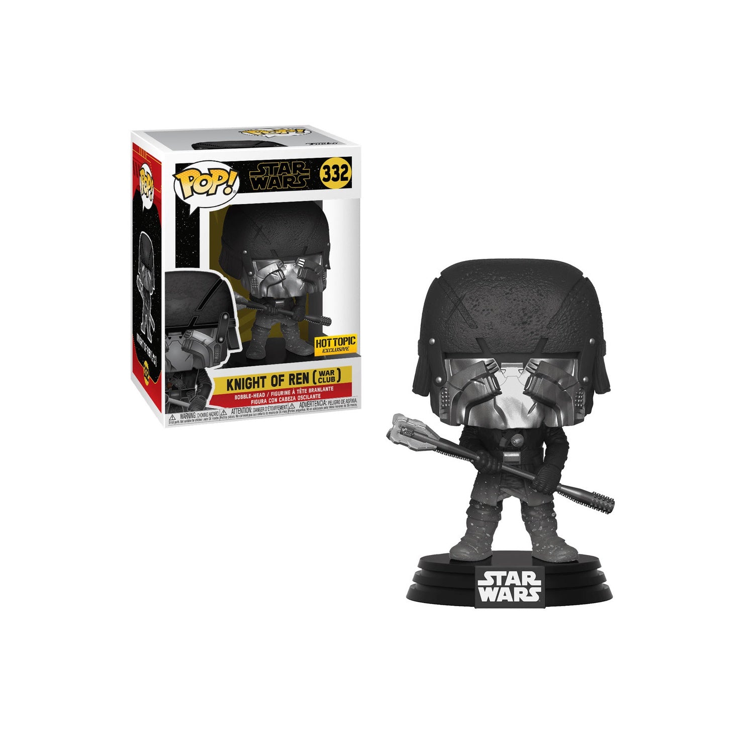 Funko POP! Star Wars - Knight of Ren (War Club) #332 Exclusive Bobble-Head Figure (Box Wear)