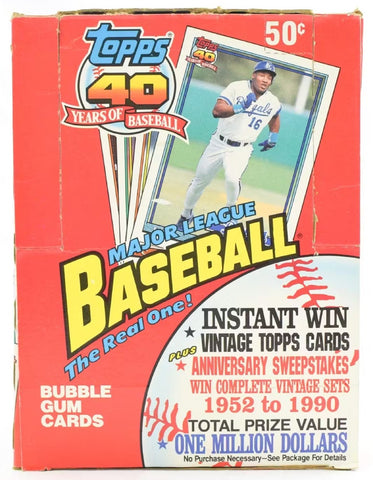 Topps 1991 Major League Baseball Wax Box (36 Packs per Box)