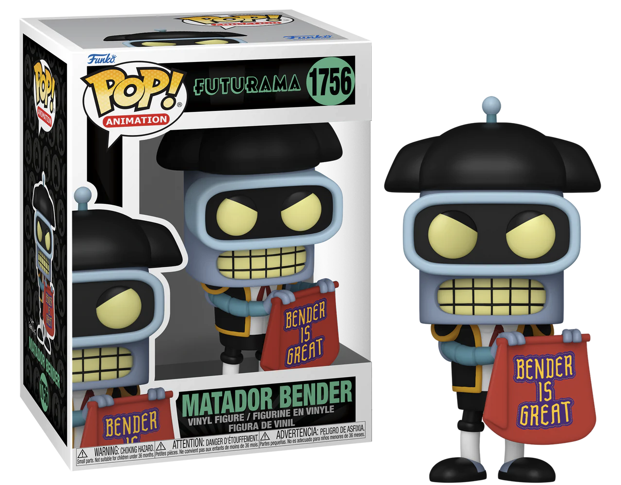 Funko POP! Animation: Futurama - Matador Bender #1756 Vinyl Figure