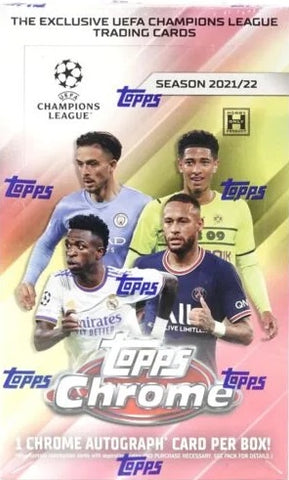 2021-22 Topps Chrome UEFA Champions League Soccer Hobby Box