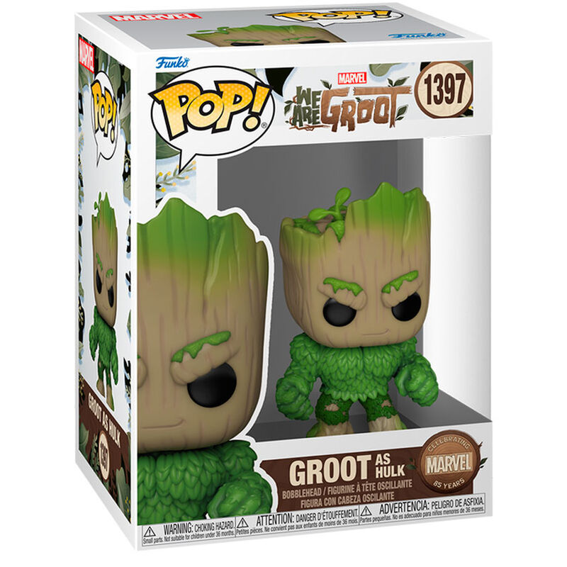 Funko POP! B: Marvel We Are Groot - Groot As Hulk #1397 Bobble-Head Figure