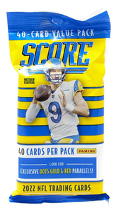 2022 Panini Score Football 40 Card Fat Pack (Dots Gold & Red Parallels)