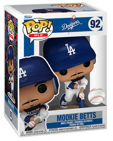 Funko POP! MLB: Los Angeles Dodgers White Jersey - Mookie Betts #92 Vinyl Figure