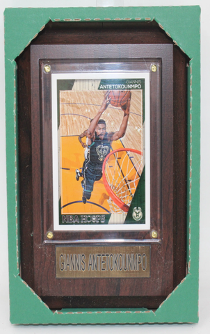 NBA Plaque with card 4x6 Milwaukee Bucks - Giannis Antetokounmpo (Randomly Selected, May Not Be Pictured)